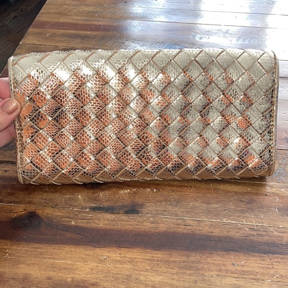 Michael Kors gold oversized quilted clutch - Picture 6 of 6